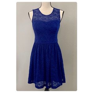 Royal Blue Lace Sweetheart Dress